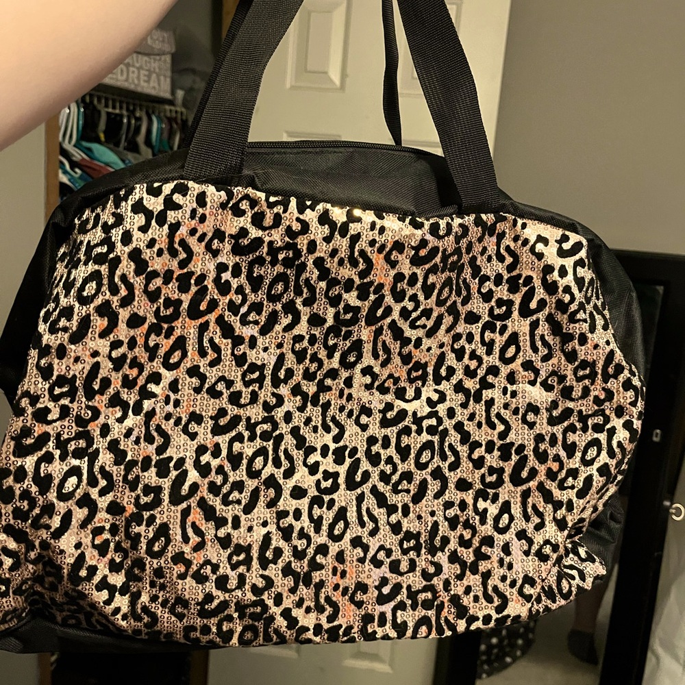 Leopard sequin bag